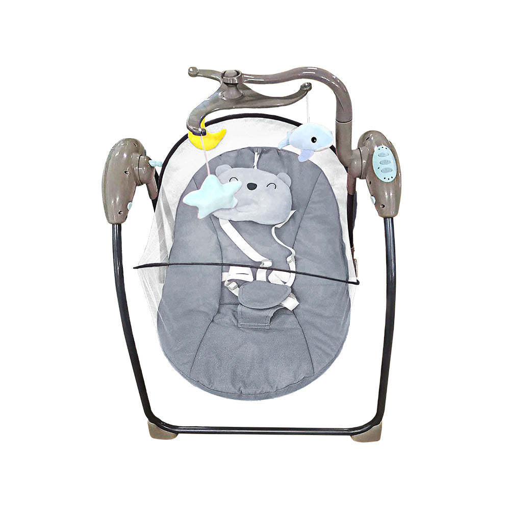 SILLA MECEDORA PARA BEBÉ TIPO COLUMPIO COLOR GRIS
