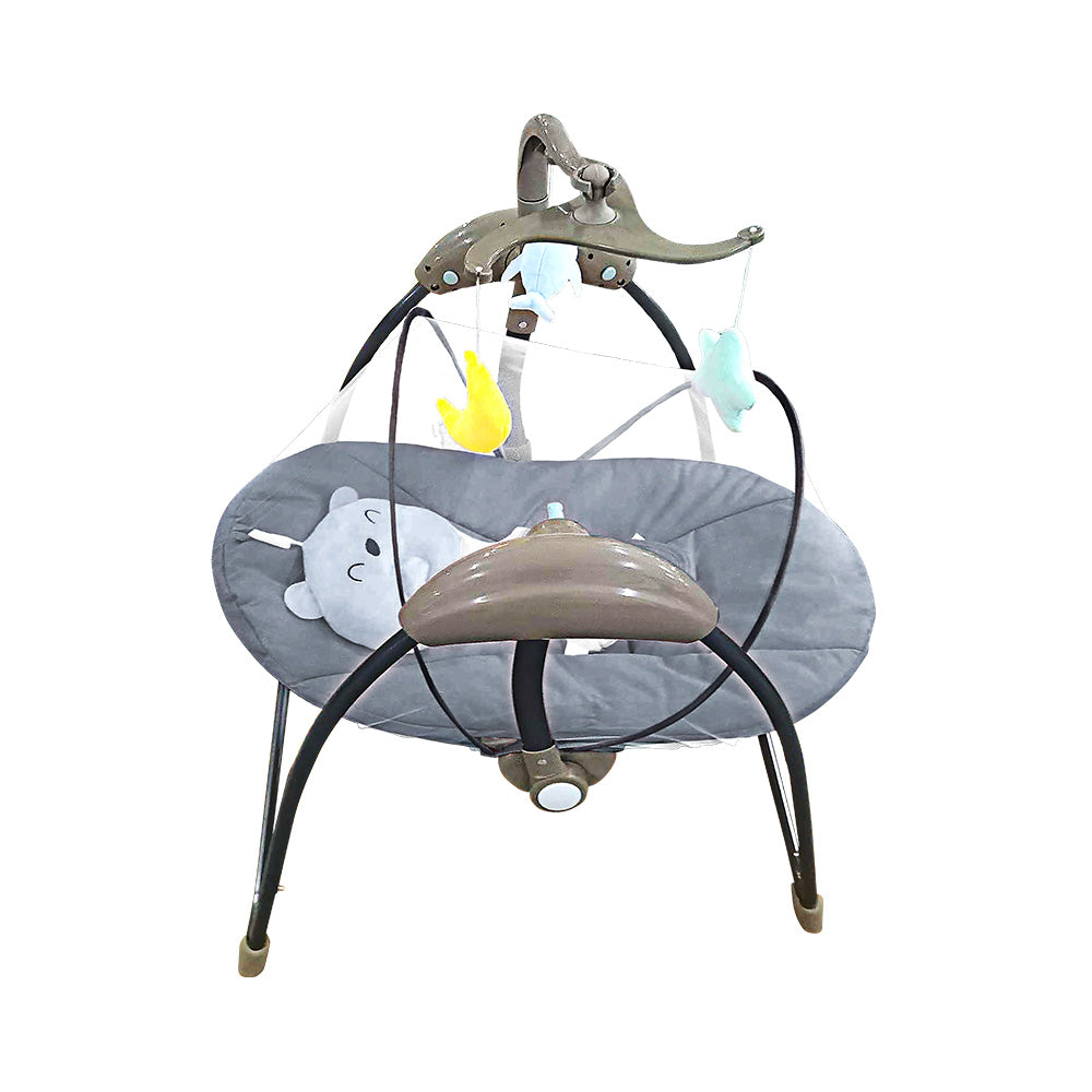 SILLA MECEDORA PARA BEBÉ TIPO COLUMPIO COLOR GRIS