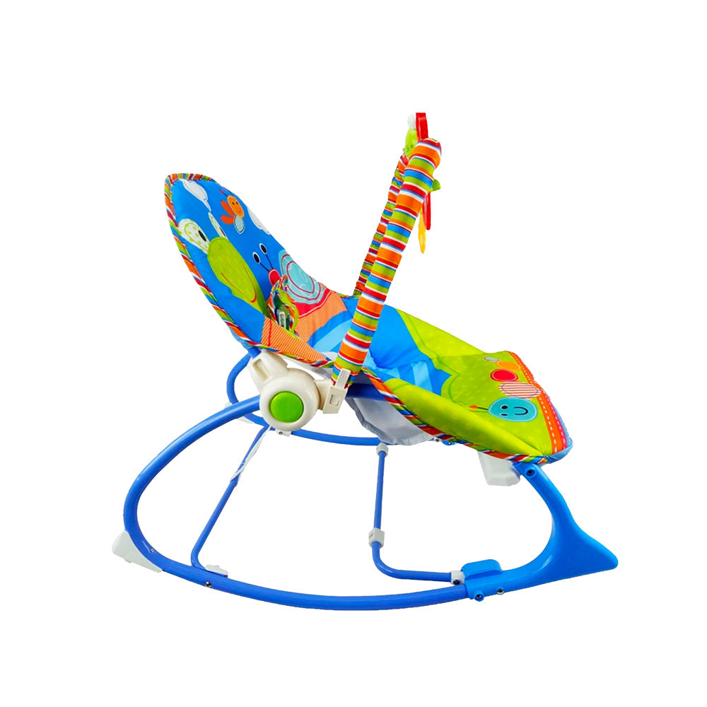 SILLA MECEDORA PARA BEBÉ COLOR AZUL DISEÑO JUNGLA