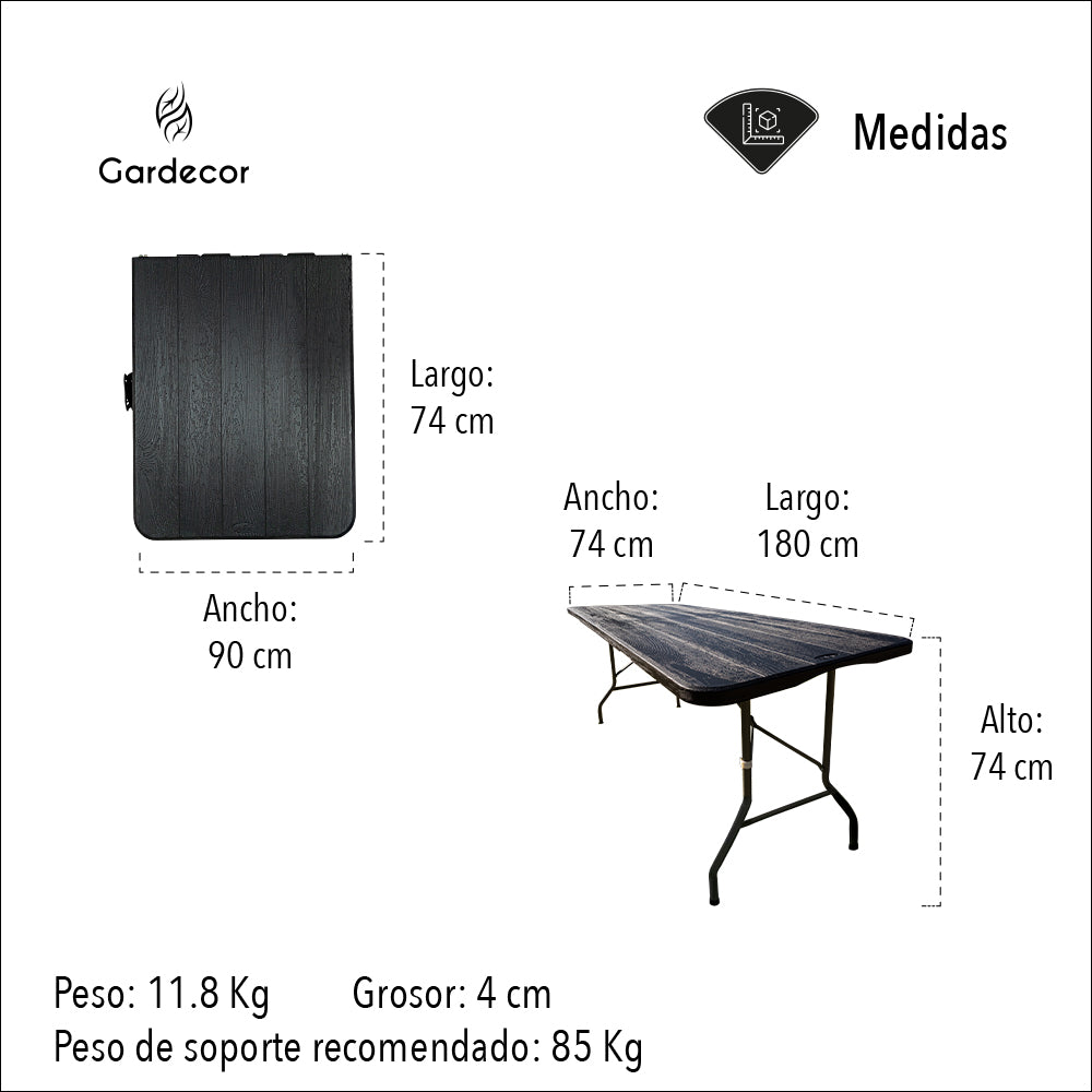 MESA PORTAFOLIO ESTILO MADERA 1.8M