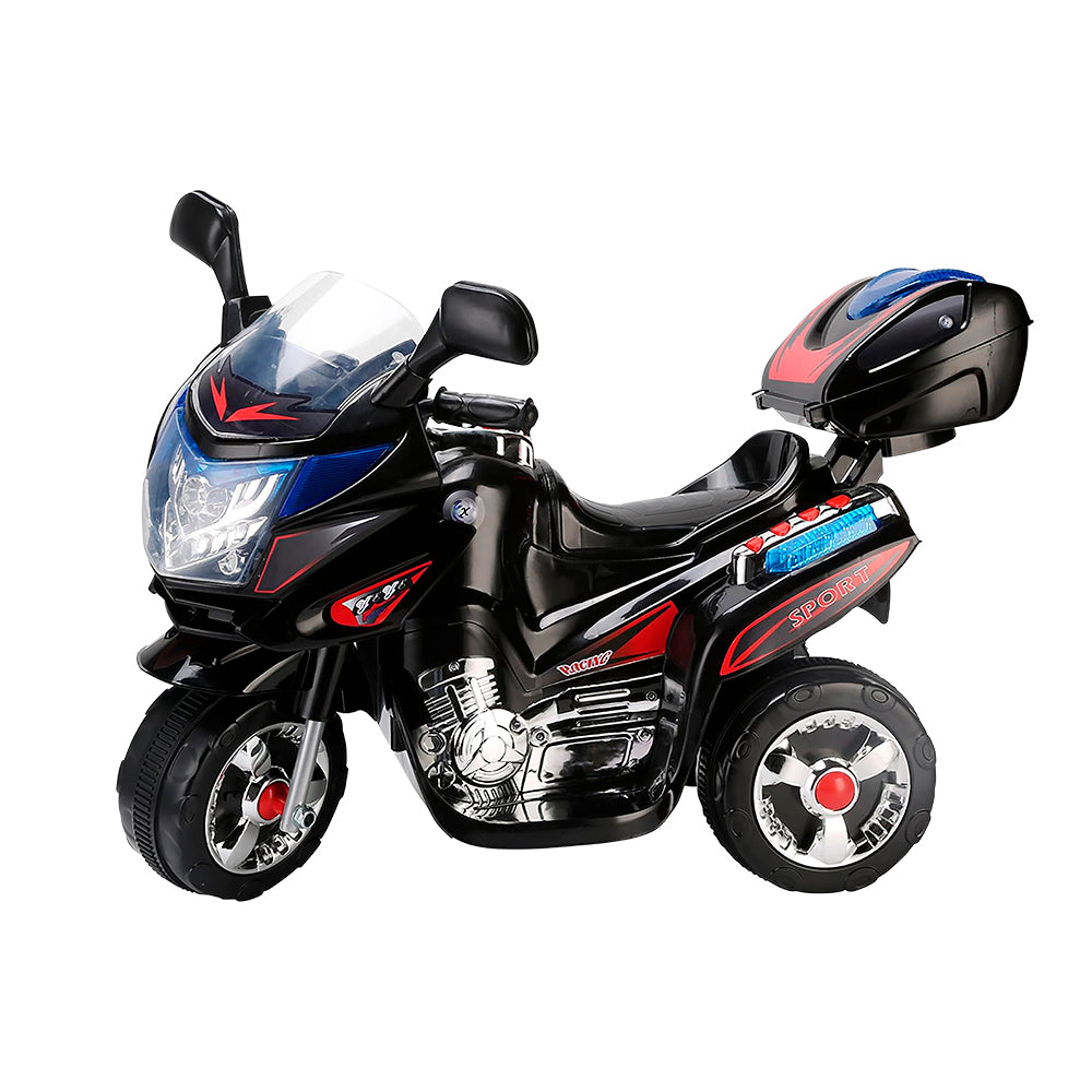 MOTO ELÉCTRICA RECARGABLE COLOR NEGRO PARA NIÑO (SALDOS)