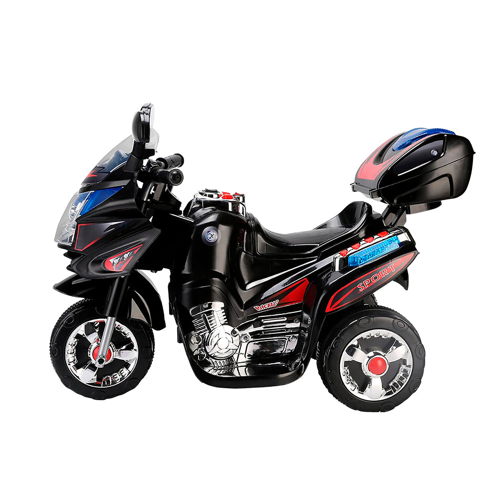 MOTO ELÉCTRICA RECARGABLE COLOR NEGRO PARA NIÑO (SALDOS)