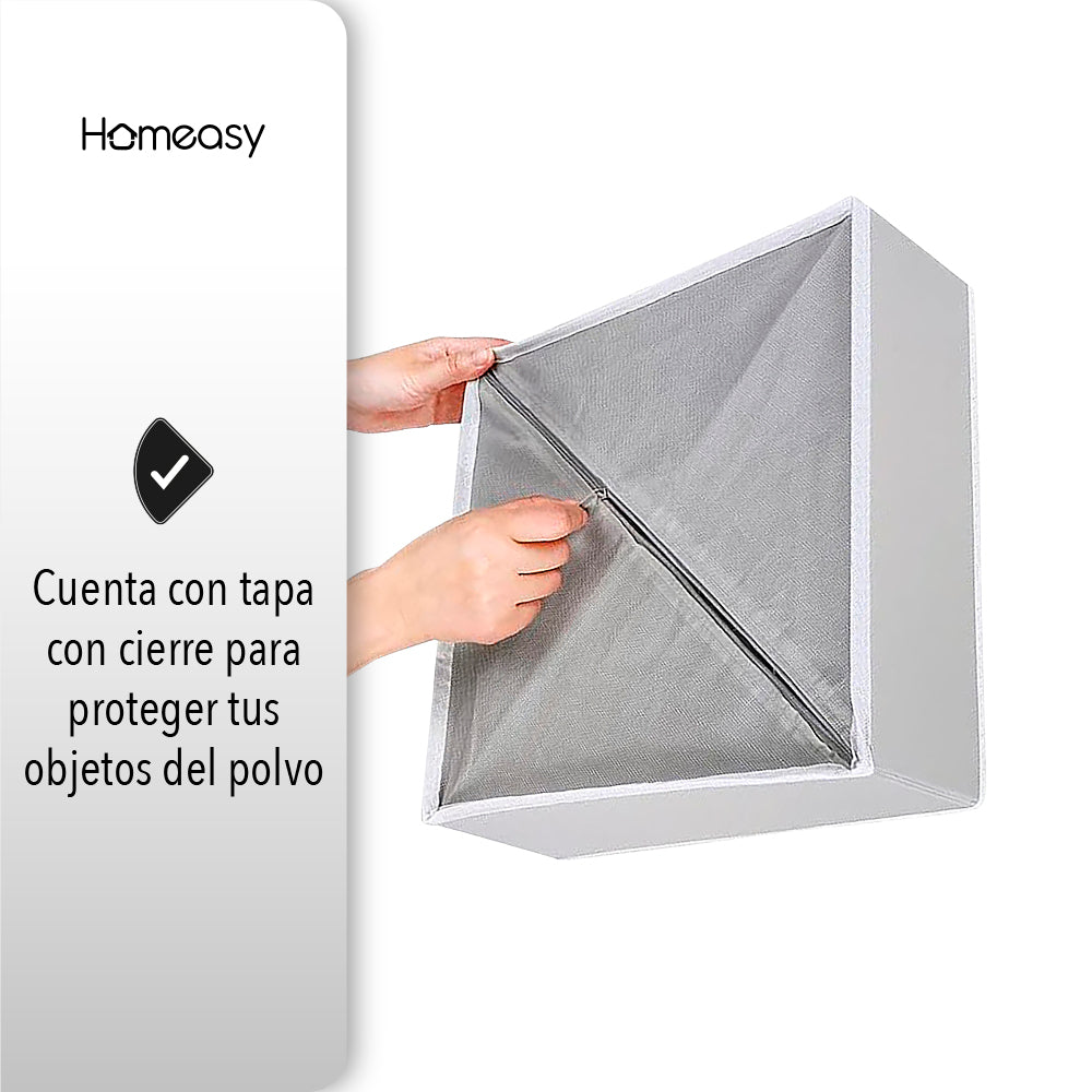 SET DE 4 ORGANIZADORES Y DIVISOR DE CAJONES COLOR GRIS
