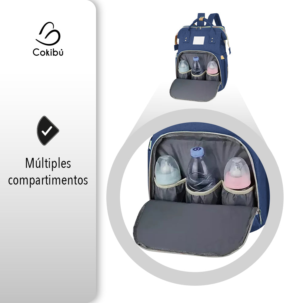 PAÑALERA MORRAL 3 EN 1 COLOR AZUL OSCURO