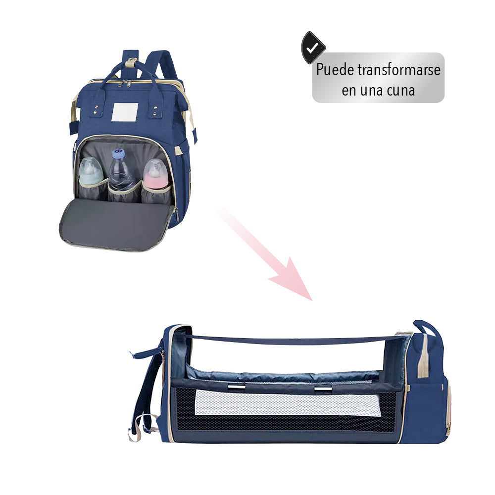 PAÑALERA MORRAL 3 EN 1 COLOR AZUL OSCURO