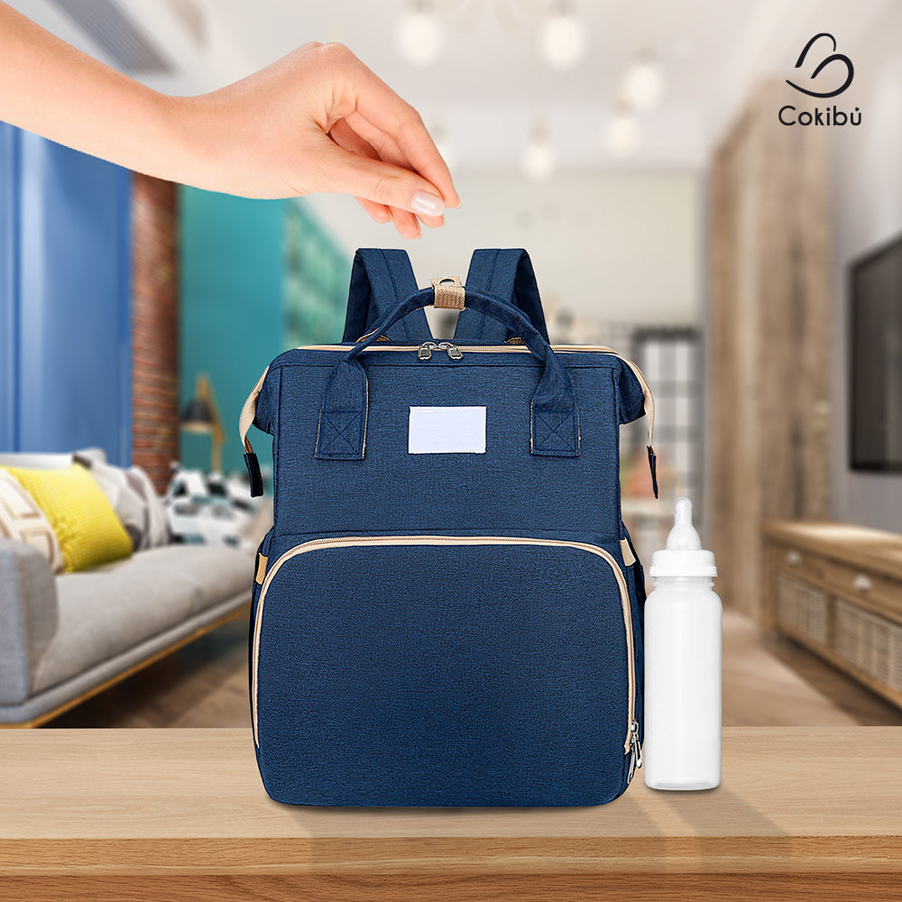 PAÑALERA MORRAL 3 EN 1 COLOR AZUL OSCURO