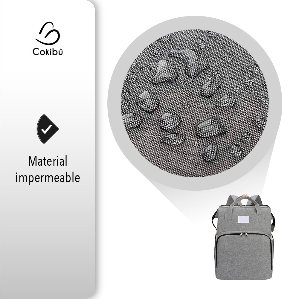 PAÑALERA MORRAL 3 EN 1 COLOR GRIS