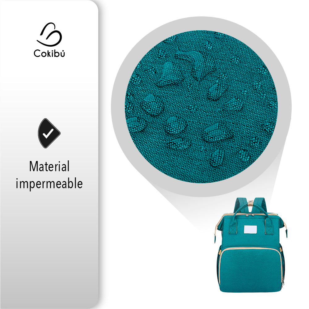 PAÑALERA MORRAL 3 EN 1 COLOR VERDE