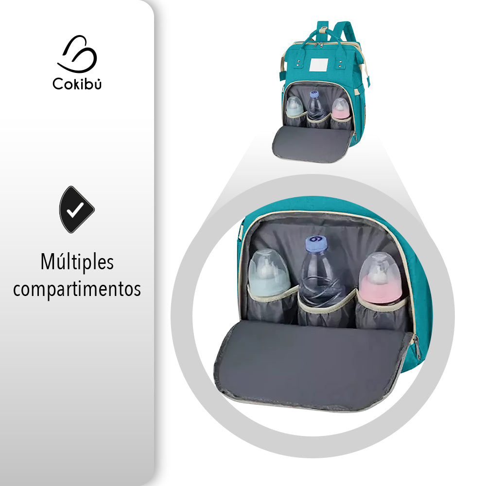 PAÑALERA MORRAL 3 EN 1 COLOR VERDE