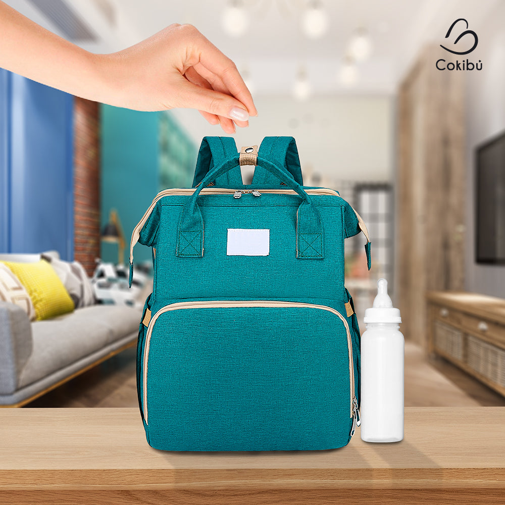 PAÑALERA MORRAL 3 EN 1 COLOR VERDE