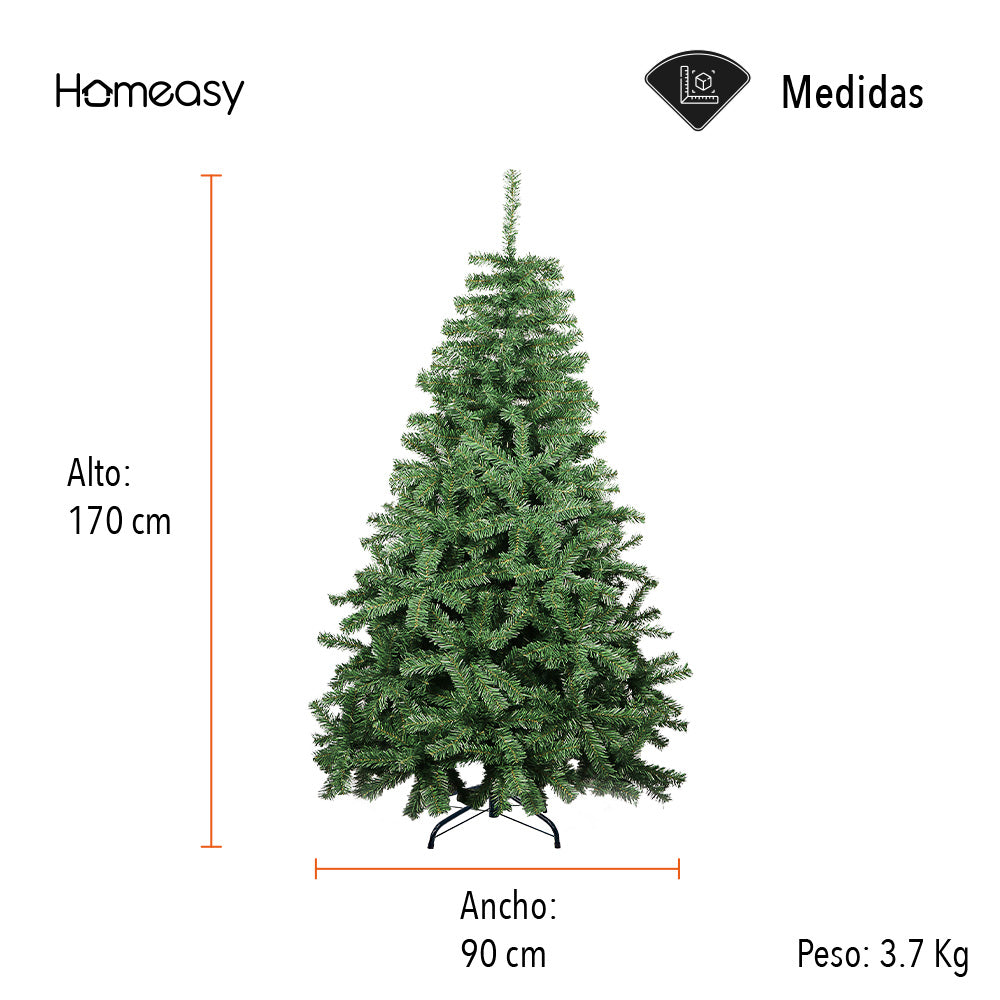 ÁRBOL ARTIFICIAL DE NAVIDAD VERDE 1.70 (SALDOS)