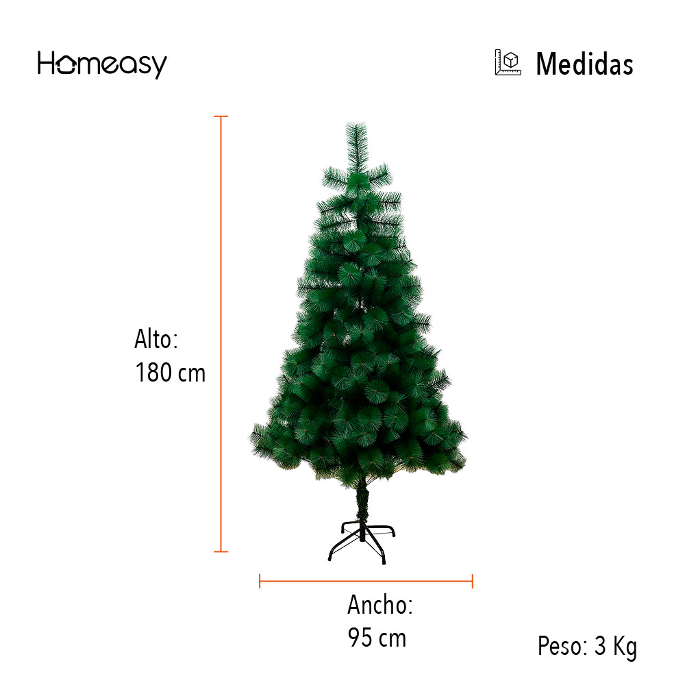 ÁRBOL ARTIFICIAL DE NAVIDAD VERDE 1.80 (SALDOS)