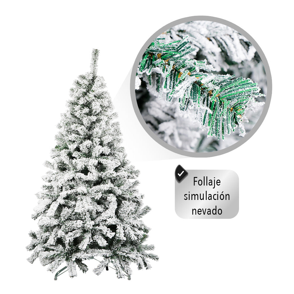 ÁRBOL ARTIFICIAL DE NAVIDAD NEVADO 1.90 (SALDOS)