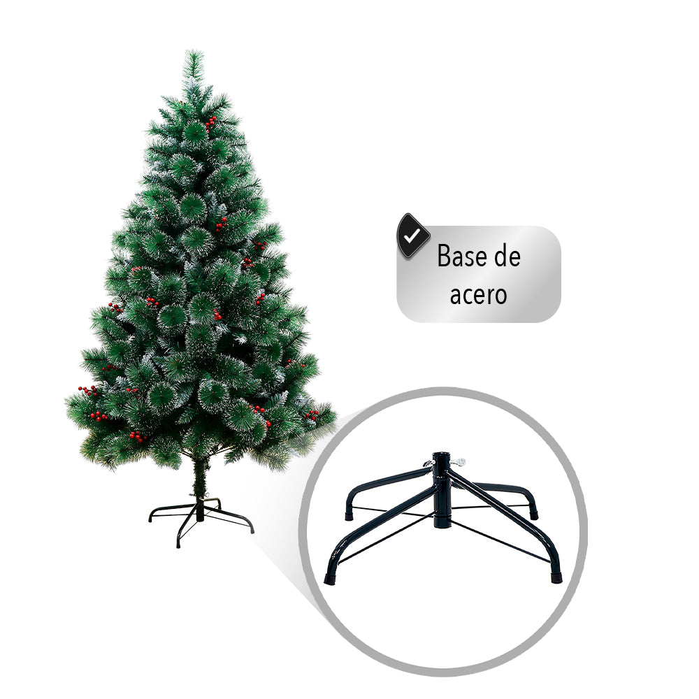 ÁRBOL ARTIFICIAL DE NAVIDAD NEVADO Y DECORADO 1.80 (SALDOS)