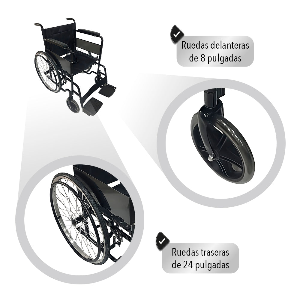 SILLA DE RUEDAS ERGONÓMICA PLEGABLE