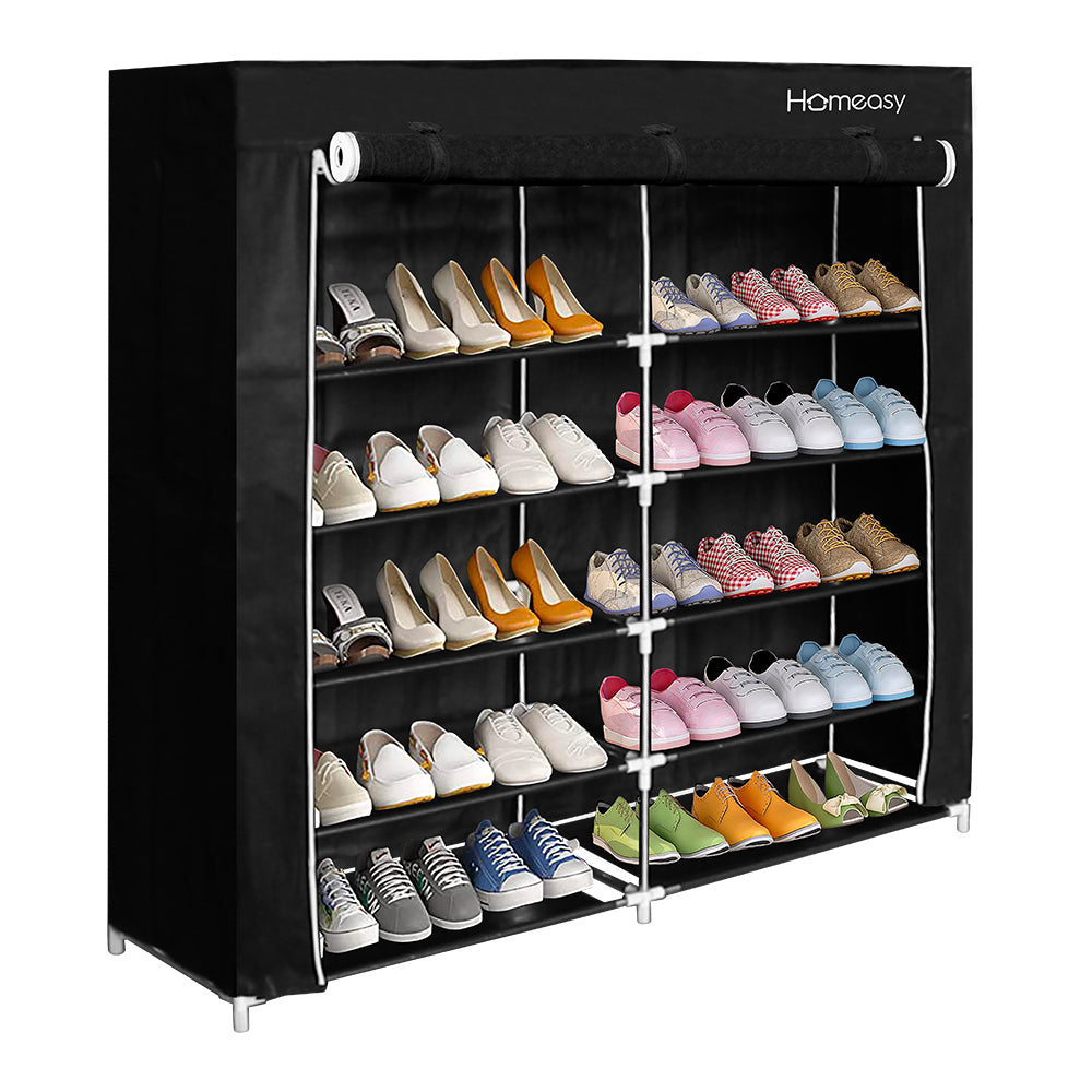 ZAPATERA CLOSET DE 6 NIVELES COLOR NEGRO