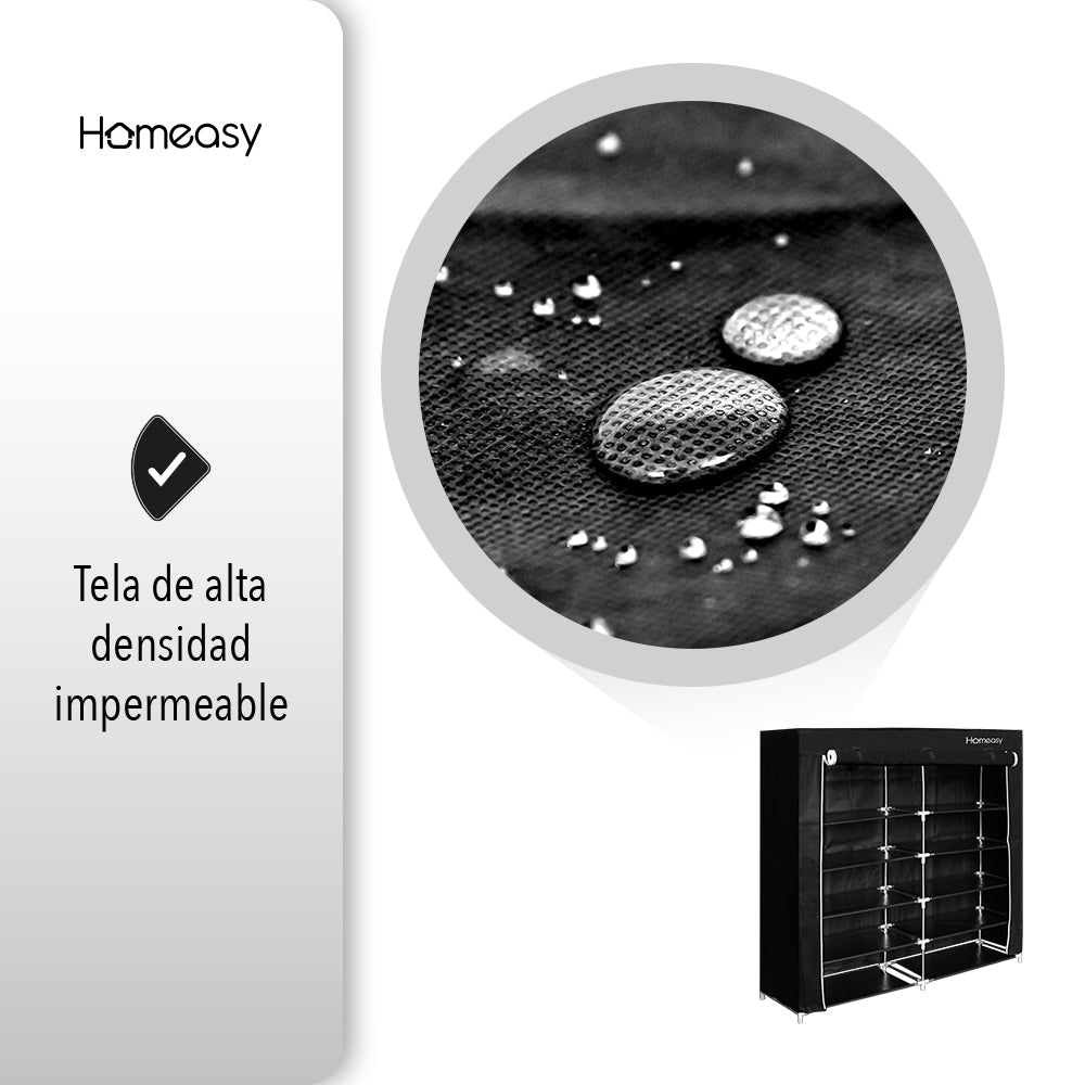 ZAPATERA CLOSET DE 6 NIVELES COLOR NEGRO