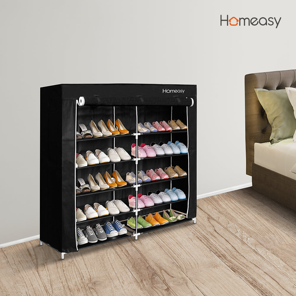 ZAPATERA CLOSET DE 6 NIVELES COLOR NEGRO