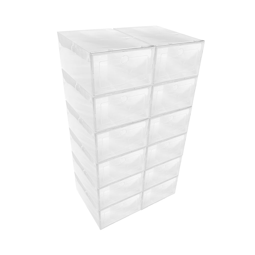 CAJAS TRANSPARENTES ORGANIZADORAS DE ZAPATOS 12 PIEZAS