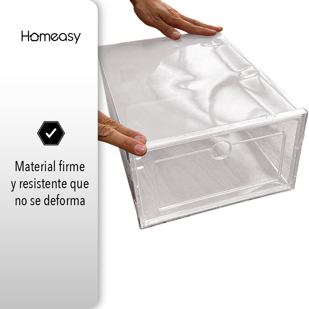 CAJAS TRANSPARENTES ORGANIZADORAS DE ZAPATOS 12 PIEZAS