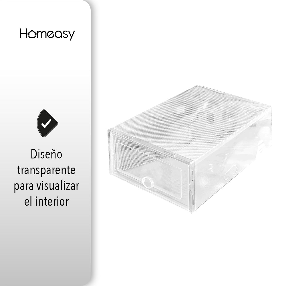 CAJAS TRANSPARENTES ORGANIZADORAS DE ZAPATOS 12 PIEZAS