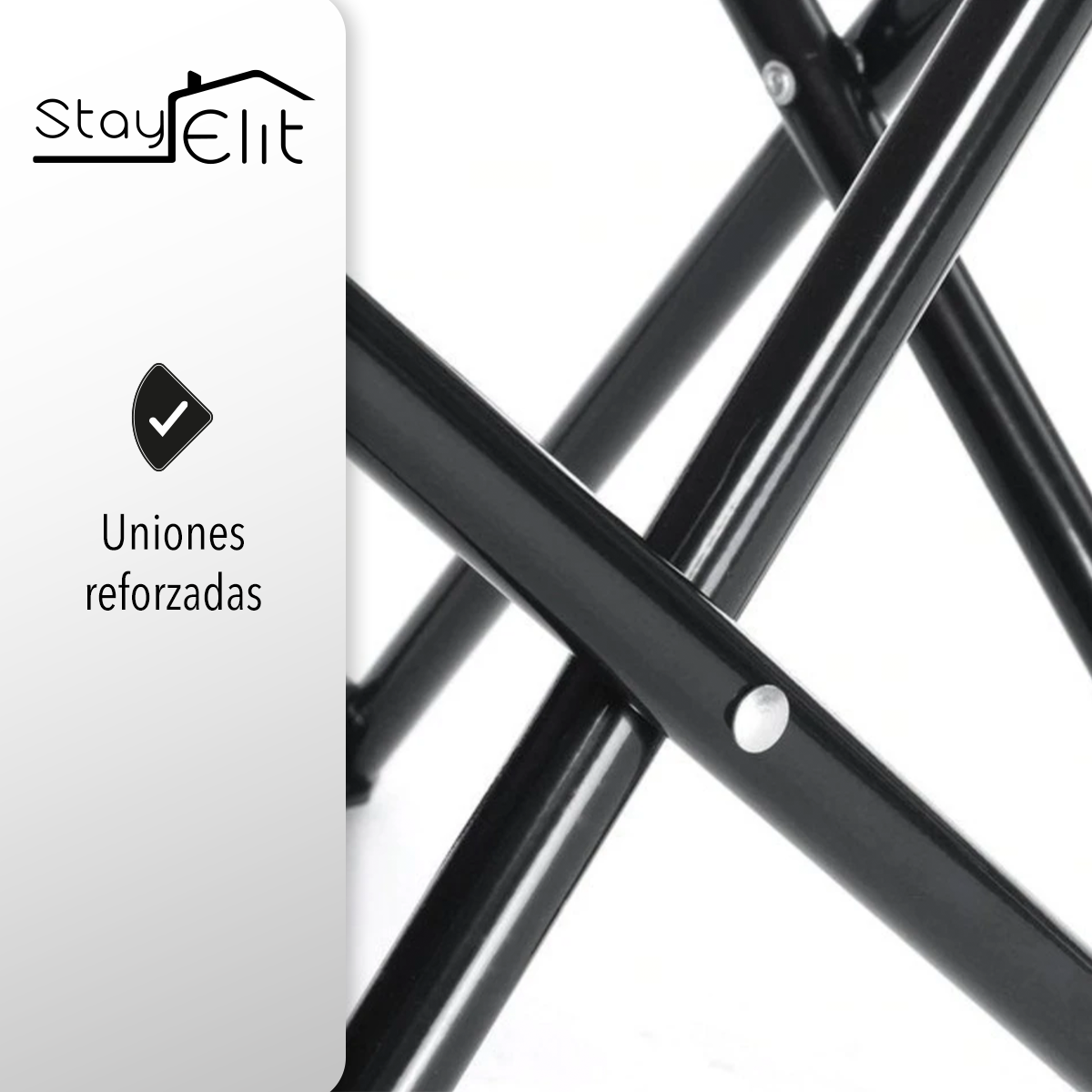 SILLA PLEGABLE DE CAMPISMO COLOR NEGRO