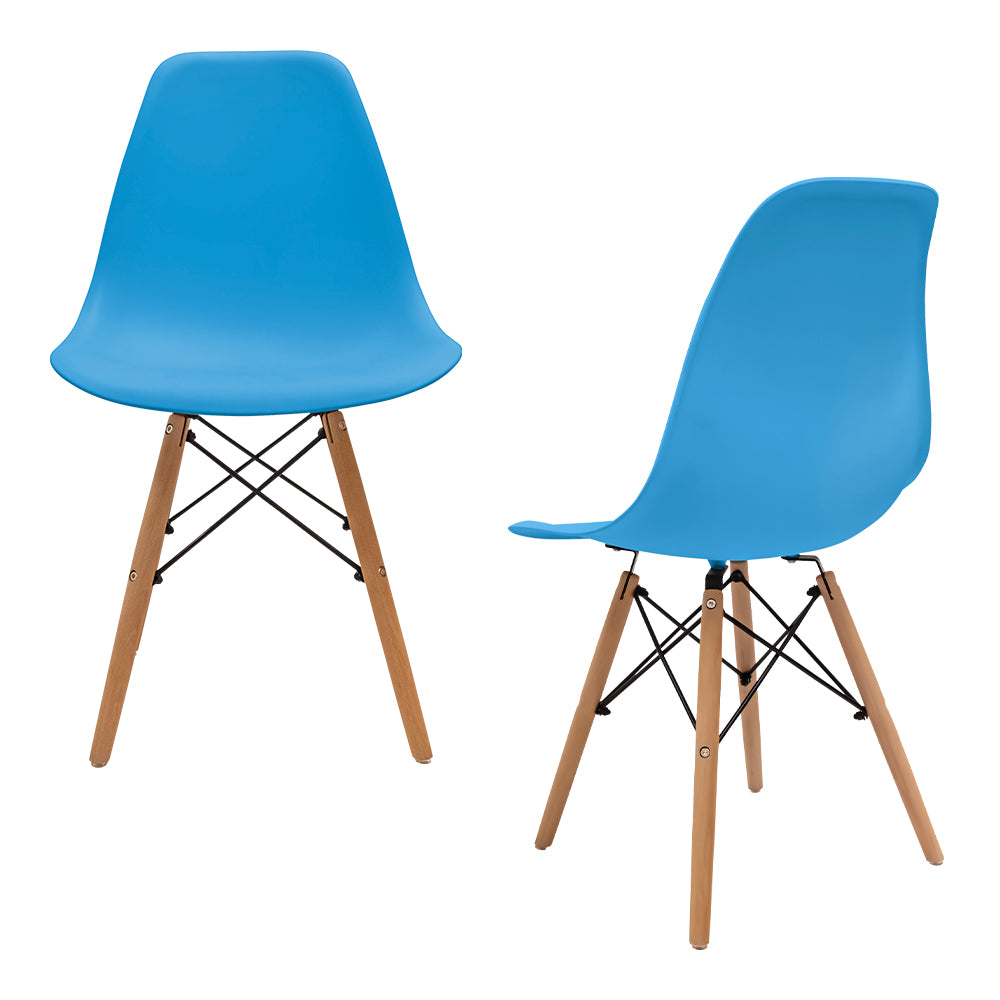 SET DE 2 SILLAS MINIMALISTAS COLOR AQUA