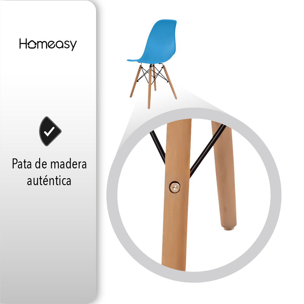 SET DE 2 SILLAS MINIMALISTAS COLOR AQUA