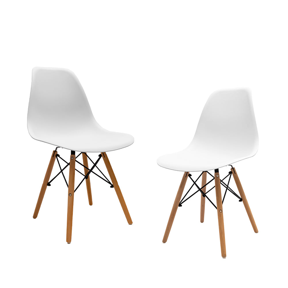 SET DE 2 SILLAS MINIMALISTAS COLOR BLANCO