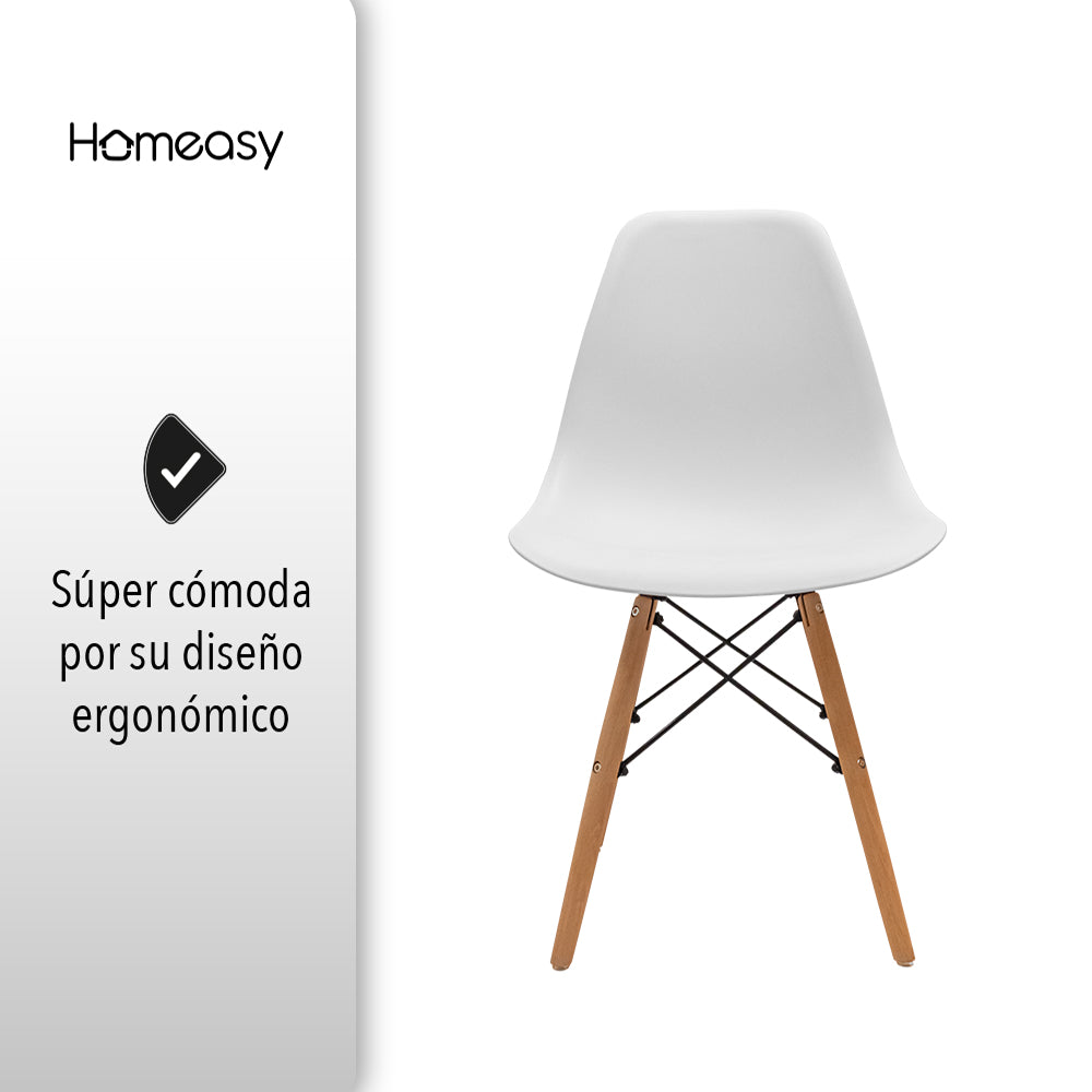 SET DE 2 SILLAS MINIMALISTAS COLOR BLANCO