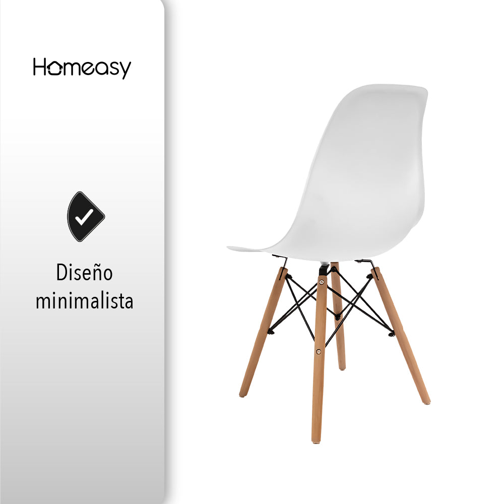 SET DE 2 SILLAS MINIMALISTAS COLOR BLANCO