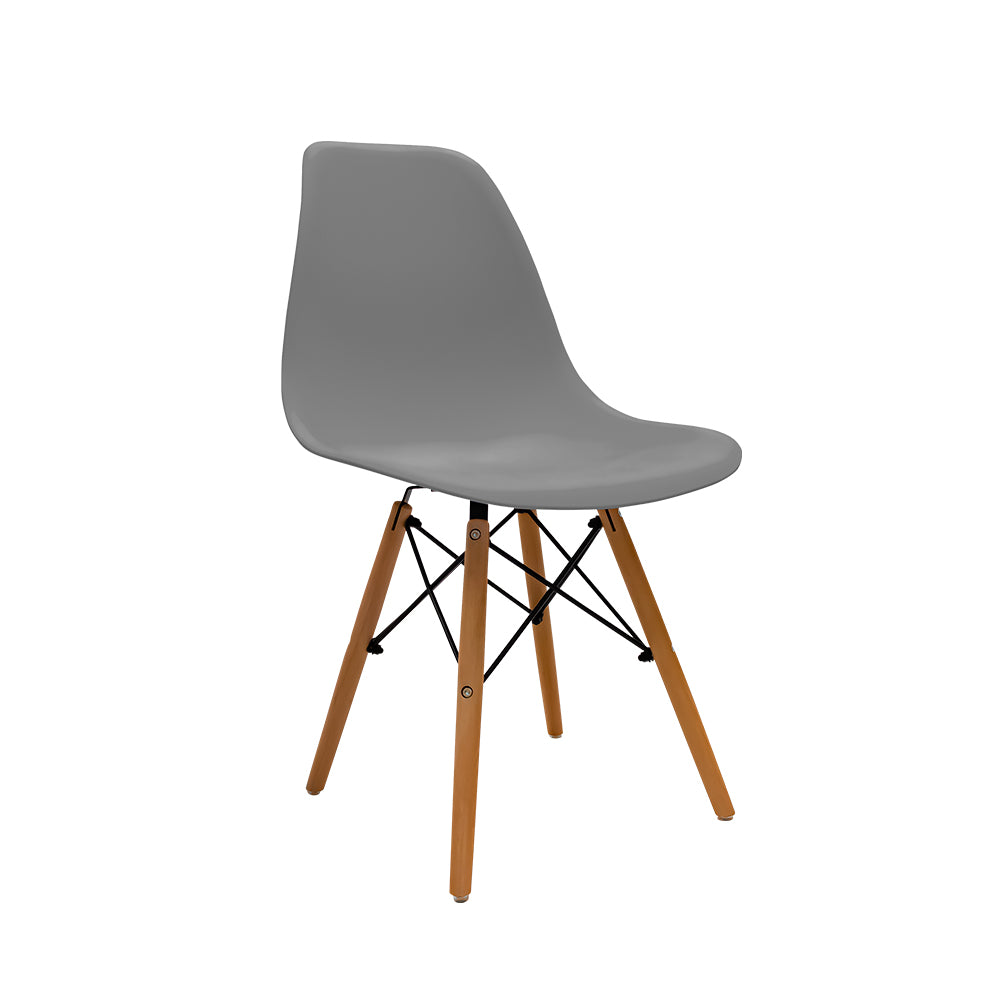 SET DE 4 SILLAS EAMES MINIMALISTAS COLOR GRIS CLARO