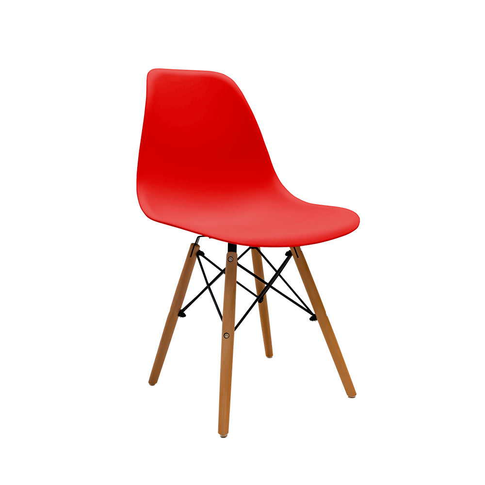SET DE 2 SILLAS MINIMALISTAS COLOR ROJO