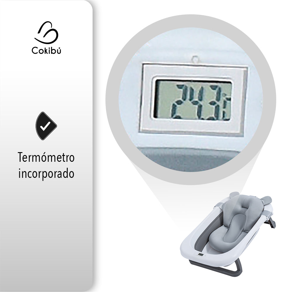 TINA BAÑERA PLEGABLE PARA BEBÉ COLOR GRIS