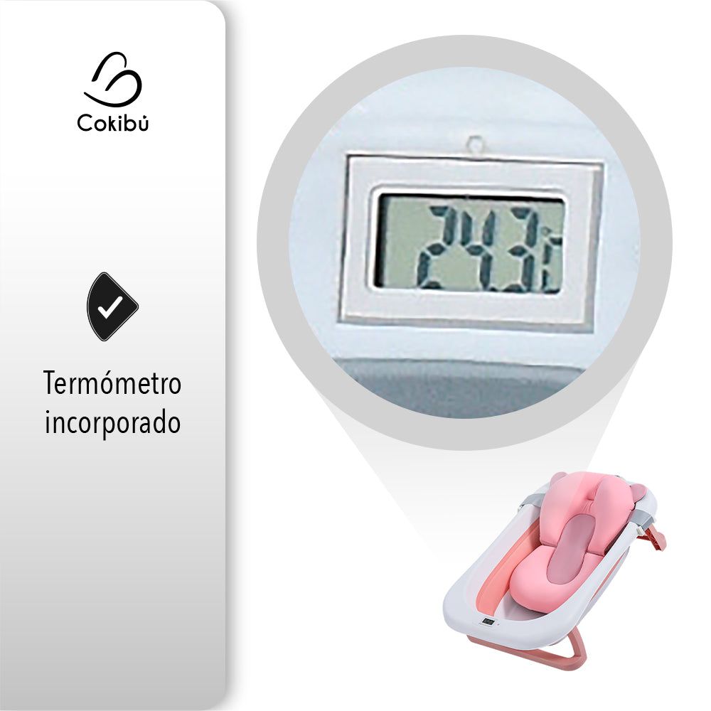 TINA BAÑERA PLEGABLE PARA BEBÉ COLOR ROSA