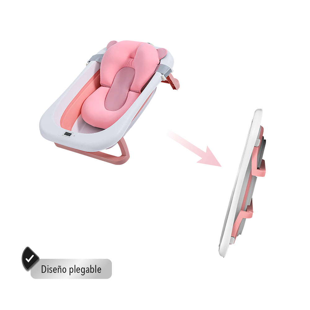 TINA BAÑERA PLEGABLE PARA BEBÉ COLOR ROSA