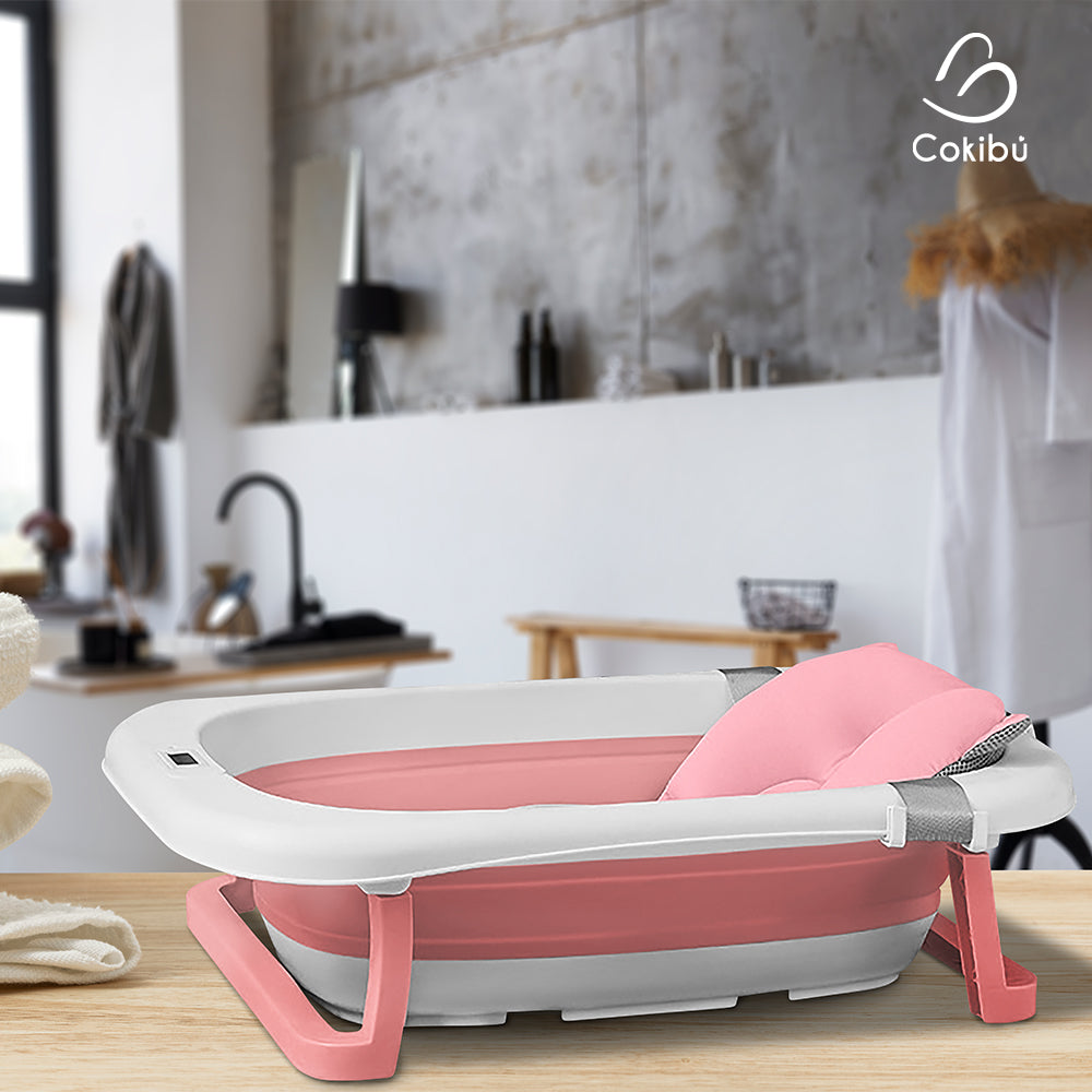 TINA BAÑERA PLEGABLE PARA BEBÉ COLOR ROSA
