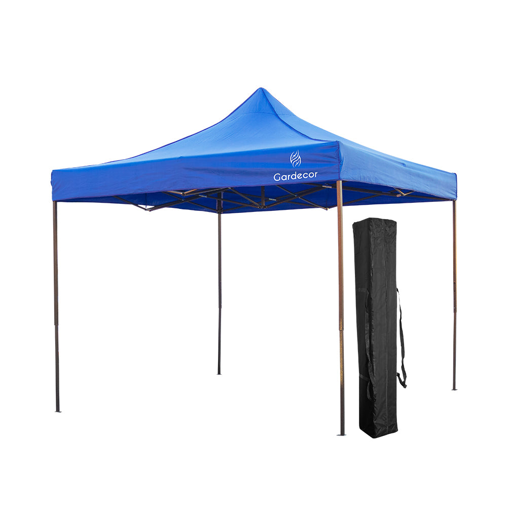 TOLDO TIPO CARPA 3X3 COLOR AZUL CON FUNDA