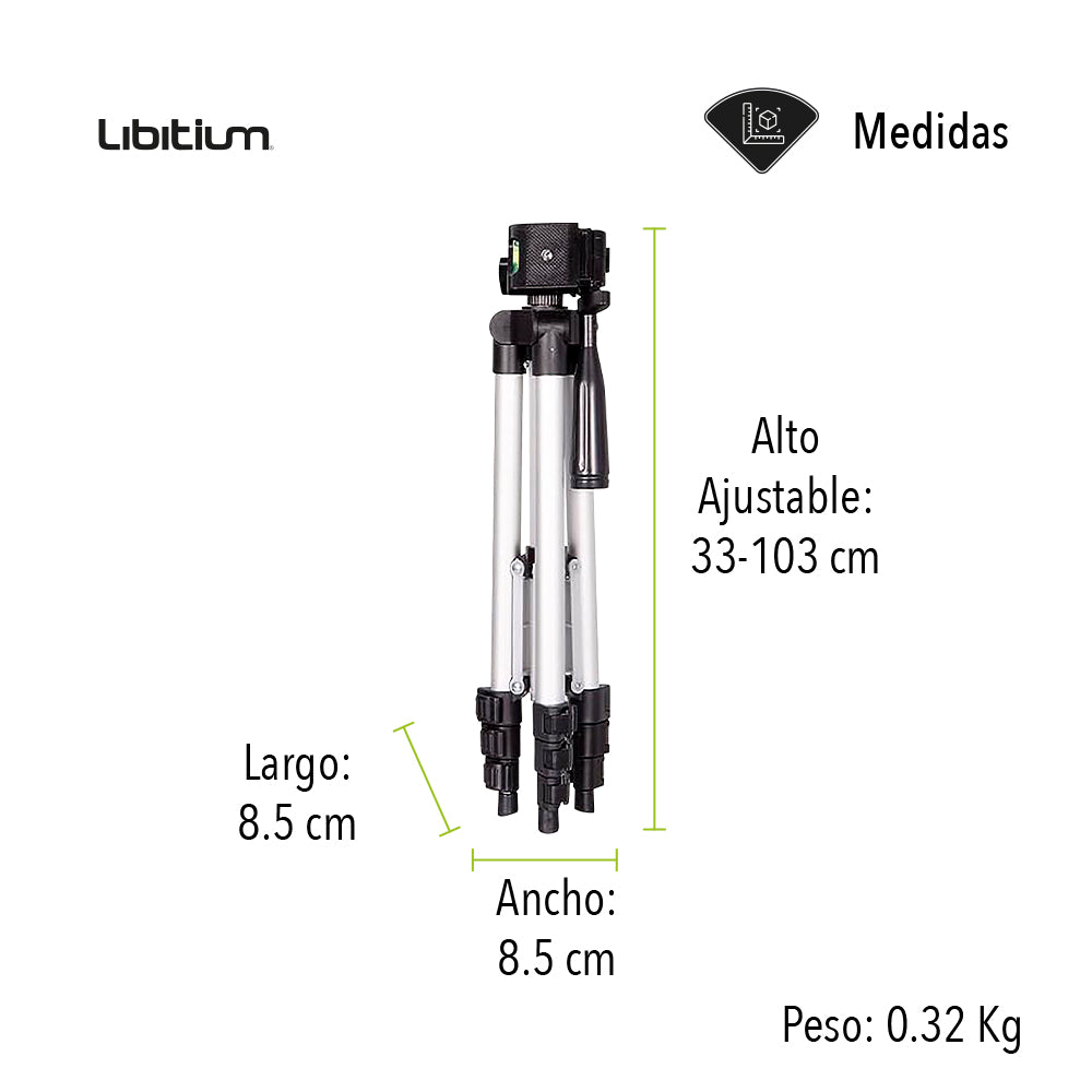 TRÍPODE CON SOPORTE PARA CELULAR