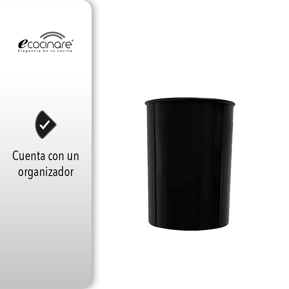 SET DE 12 UTENSILIOS DE COCINA COLOR NEGRO