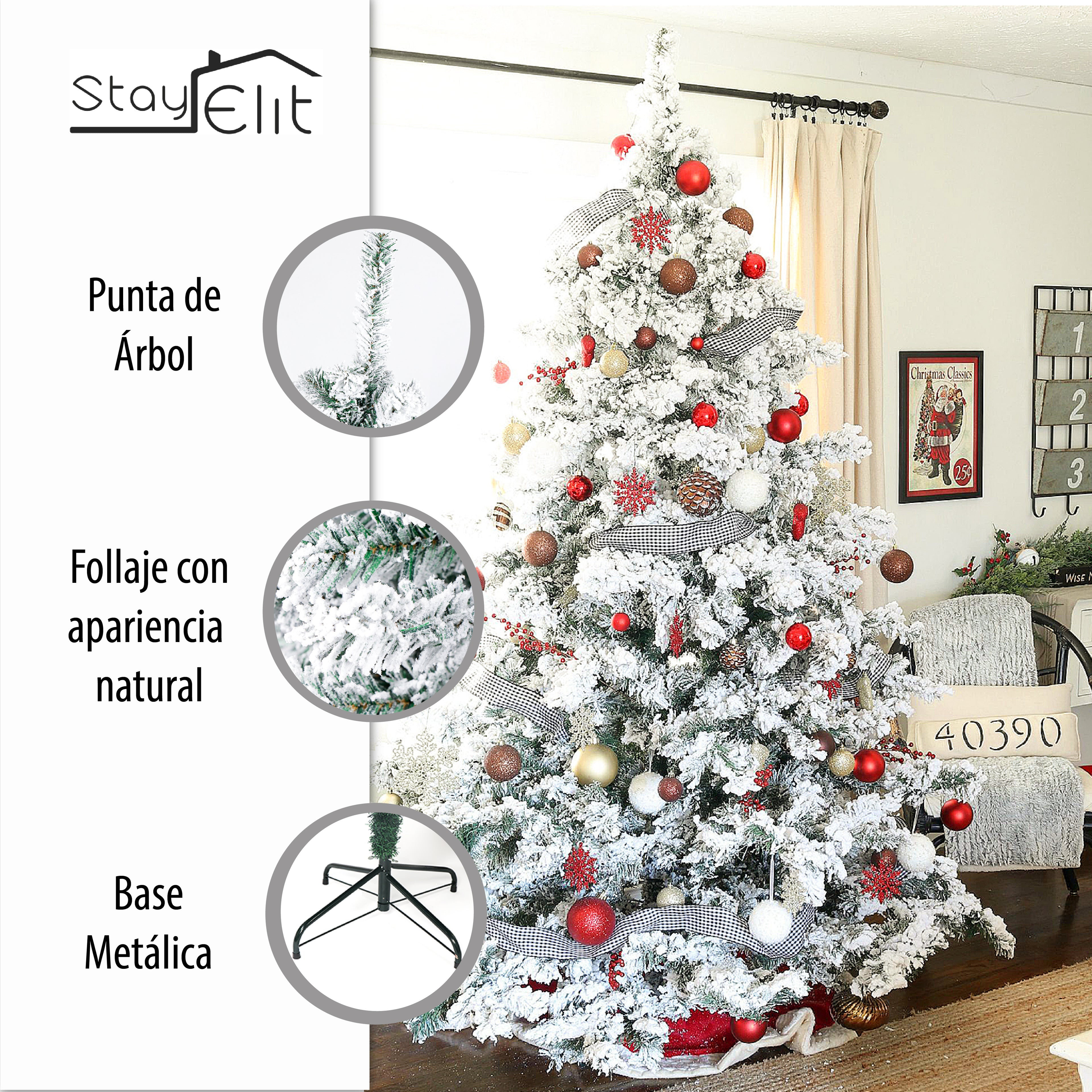 ÁRBOL ARTIFICIAL DE NAVIDAD NEVADO 1.70 (SALDOS)