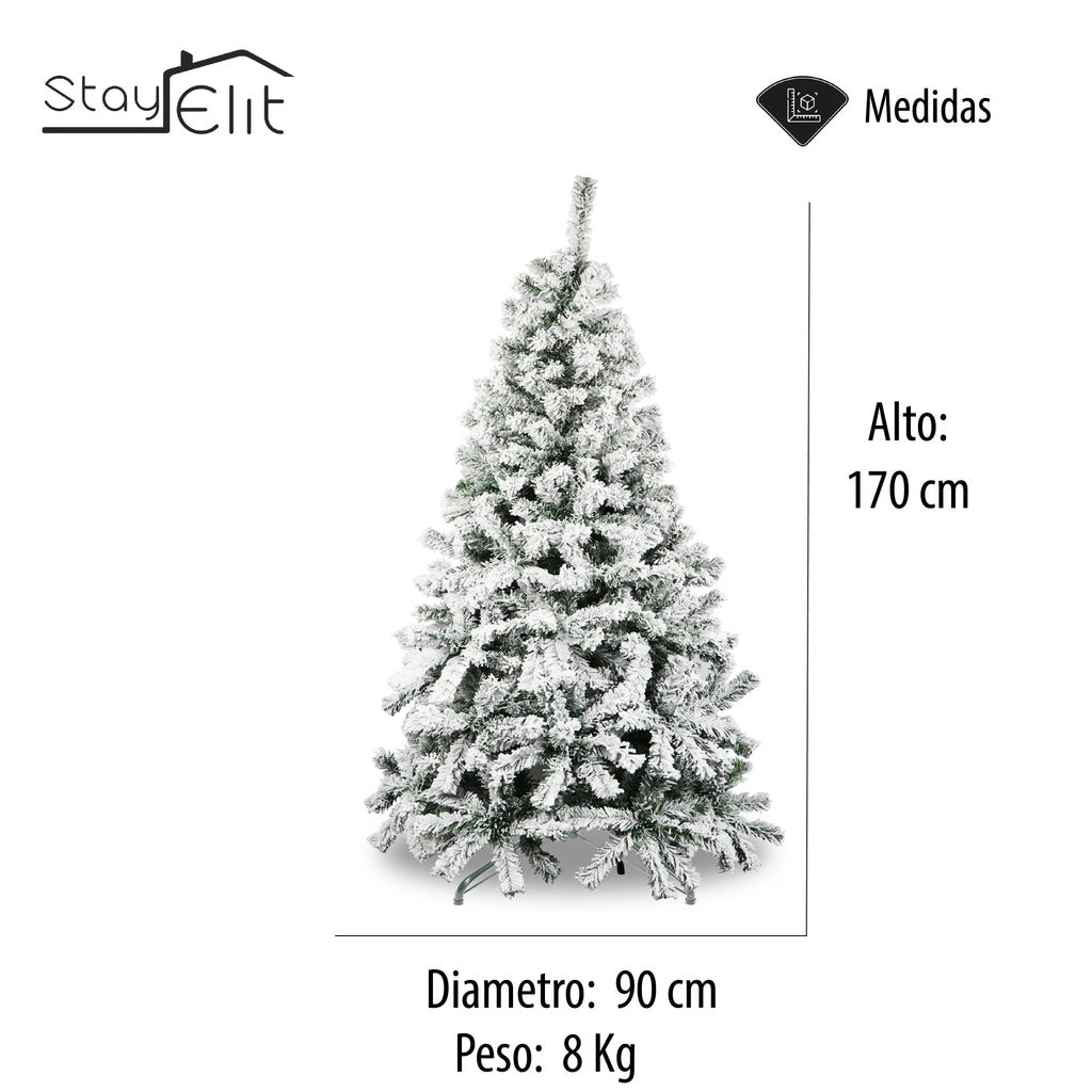 ÁRBOL ARTIFICIAL DE NAVIDAD NEVADO 1.70 (SALDOS)